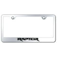 thumbnail image 1 of Ford Raptor Laser Etched Logo Stainless Steel License Plate Frame (Chrome), 1 of 3