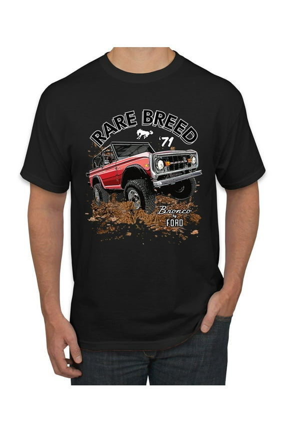 Ford Rare Breed 71 Bronco Truck Classic | Mens Cars and Trucks Graphic T-Shirt, Black, Small