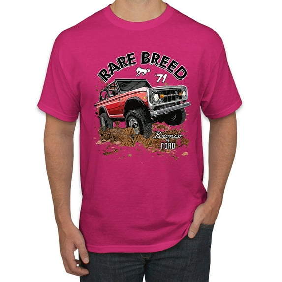 Ford Rare Breed 71 Bronco Truck Classic | Mens Cars and Trucks Graphic T-Shirt, Fuschia, X-Large