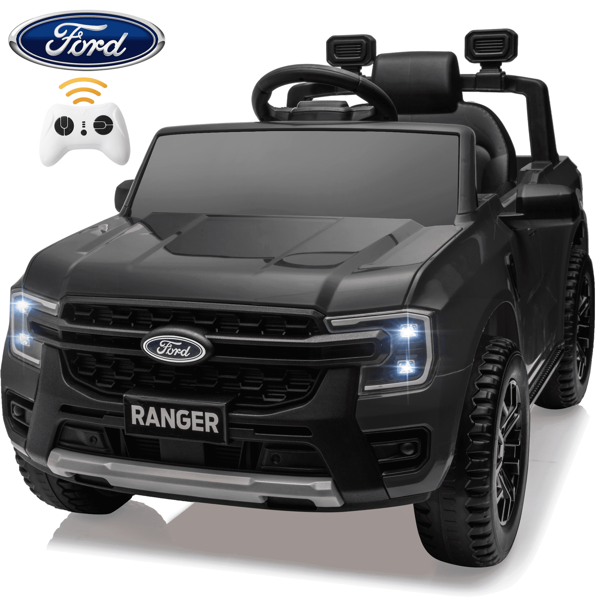 Ford Ranger 12V Kids Ride-On Car with Parental Remote, Music, Bluetooth ...