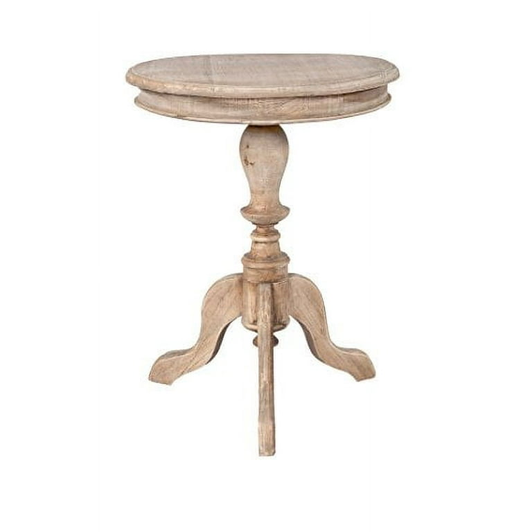 Natural wood pedestal side table new arrivals