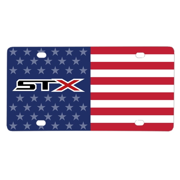 Ford STX 4x4 Logo USA Flag Graphic Special Aluminum Metal License Plate for F-150