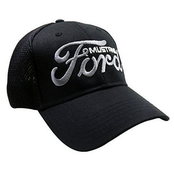 Ford Script Logo with Mustang Black Baseball Cap
