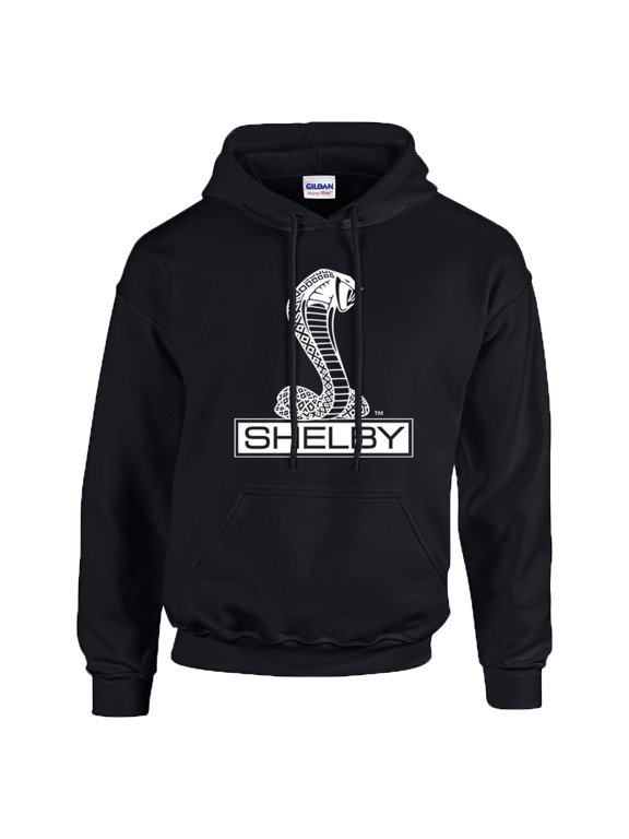 Ford Shelby Cobra Car Adult Hooded Pullover-Black-XL