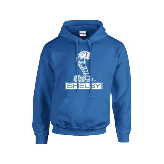 Ford Shelby Cobra Car Adult Hooded Pullover-Royal-Medium