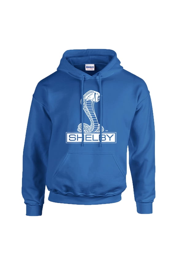 Ford Shelby Cobra Car Adult Hooded Pullover-Royal-XXXL