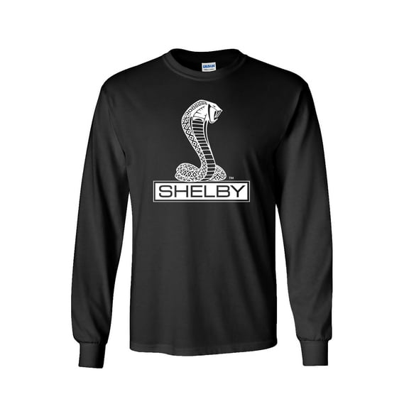 Ford Shelby Cobra Car Adult Men's Long Sleeve Shirt-Black-XL