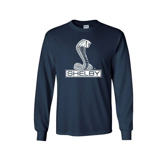 Ford Shelby Cobra Car Adult Men's Long Sleeve Shirt-Navy-Small