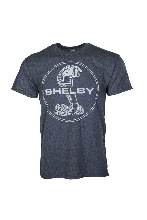 Ford Shelby Snake GT350 Logo Graphic Cotton T-Shirt Navy Blue Official Licensed (2XL)