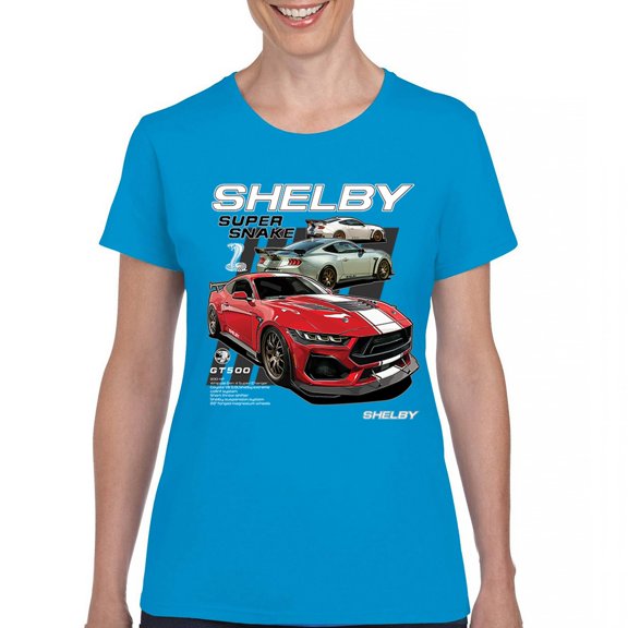 Ford Shelby Super Snake GT500 T-Shirt American Mustang Cobra Racing Women's Tee