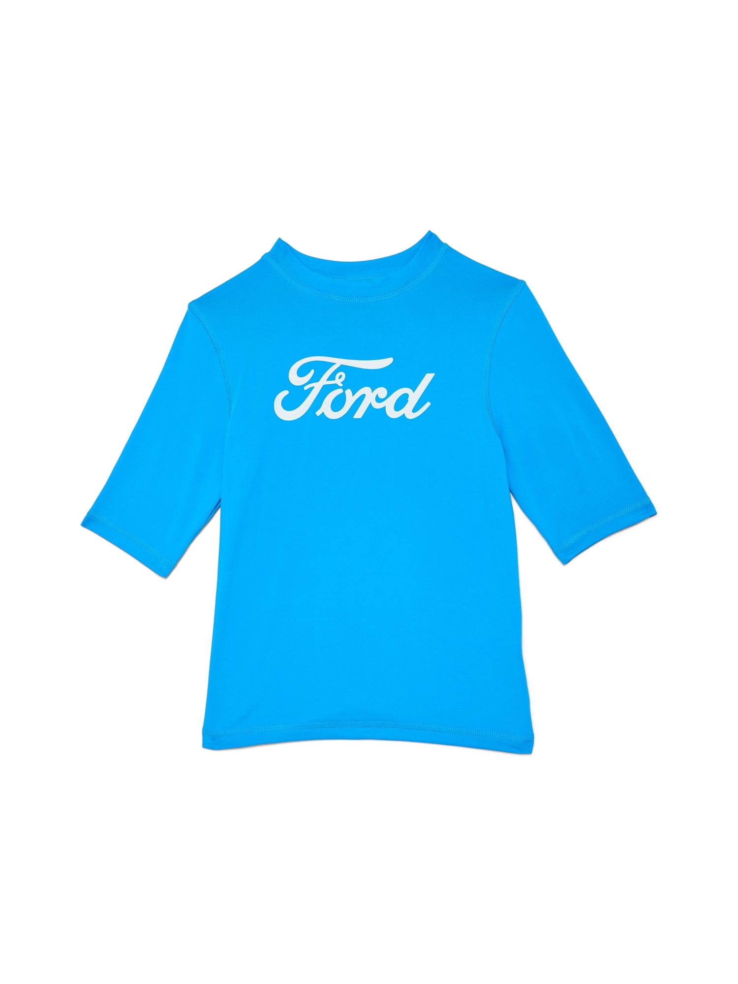 Ford Boys Swim Rash Guard with Short Sleeves, Sizes 4-12