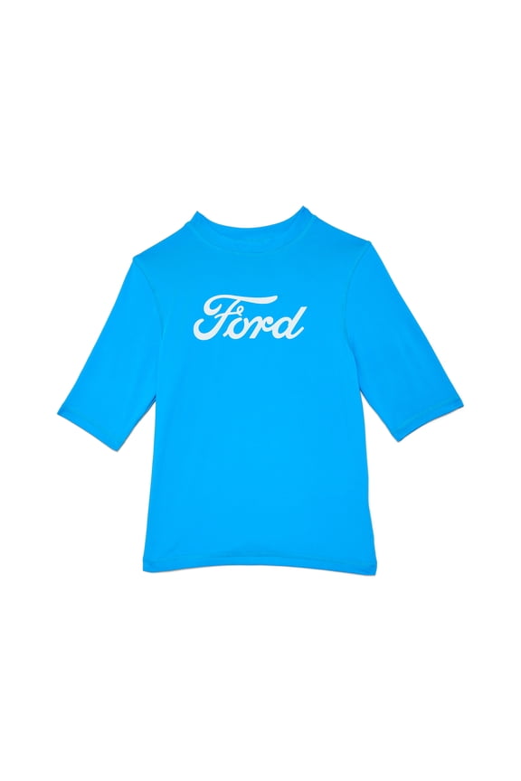 Boys Swim Rash Guard with Short Sleeves, Sizes 4-12