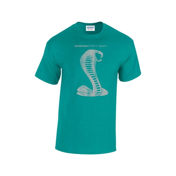 Ford Short Sleeve T-shirt Mustang 50 Years Cobra-Antiquejade-Medium