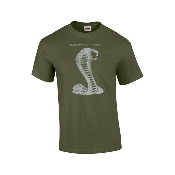 Ford Short Sleeve T-shirt Mustang 50 Years Cobra-Military-XL