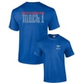 thumbnail image 1 of Ford Short Sleeve T-shirt Mustang 50 Years Mach 1-Royal-Medium, 1 of 4