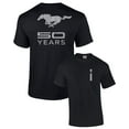 thumbnail image 1 of Ford Short Sleeve T-shirt Mustang 50 Years Pony-Black-Large, 1 of 4