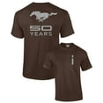 thumbnail image 1 of Ford Short Sleeve T-shirt Mustang 50 Years Pony-Brown-Large, 1 of 4