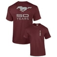 thumbnail image 1 of Ford Short Sleeve T-shirt Mustang 50 Years Pony-Maroon-XXXL, 1 of 4