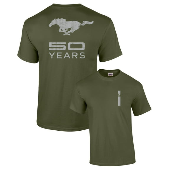 Ford Short Sleeve T-shirt Mustang 50 Years Pony-Military-XXL