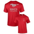 thumbnail image 1 of Ford Short Sleeve T-shirt Mustang 50 Years Pony-Red-6Xl, 1 of 4