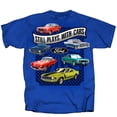 thumbnail image 1 of Ford Still Plays With Cars Mens T shirt featuring Various Fords (Joe Blow T's)Licensed, 1 of 1