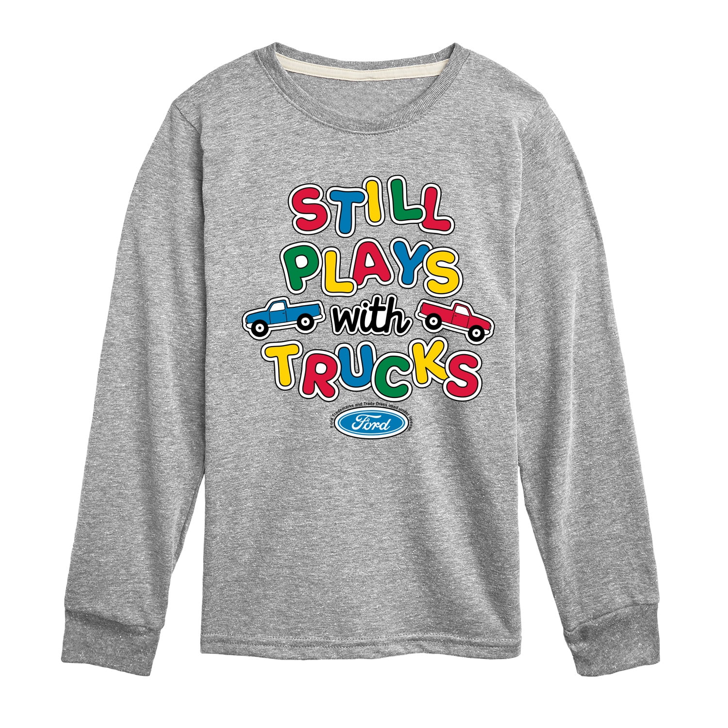 Ford - Still Plays With Trucks 1995 F150 - Youth Boys Long Sleeve Graphic T-Shirt