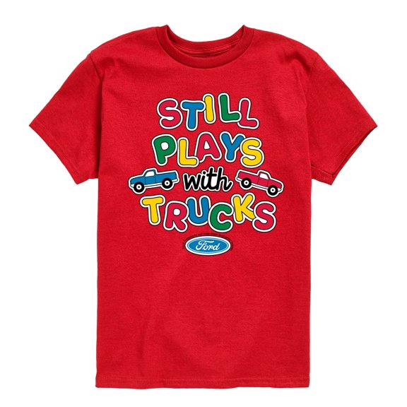 Ford - Still Plays With Trucks 1995 F150 - Youth Boys Short Sleeve Graphic T-Shirt