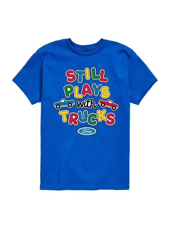 - Still Plays With Trucks 1995 F150 - Youth Boys Short Sleeve Graphic T-Shirt