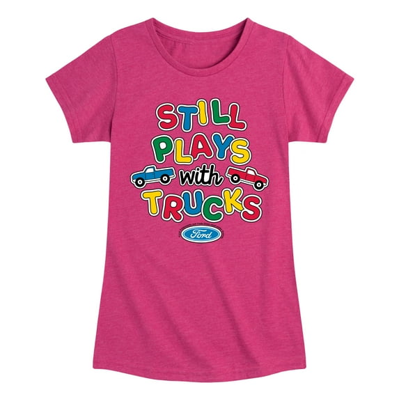 Ford - Still Plays With Trucks 1995 F150 - Youth Girls Fitted Short Sleeve T-Shirt