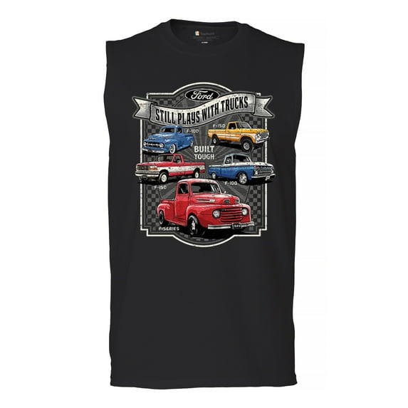 Ford Still Plays with Trucks Muscle Shirt American Classic F100 F150 Pickup Built Tough Vintage Offroad 4x4 Men's