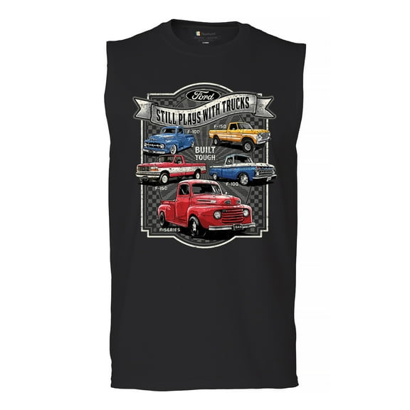 Ford Still Plays with Trucks Muscle Shirt American Classic F100 F150 Pickup Built Tough Vintage Offroad 4x4 Men's