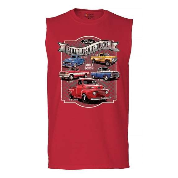 Ford Still Plays with Trucks Muscle Shirt American Classic F100 F150 Pickup Built Tough Vintage Offroad 4x4 Men's