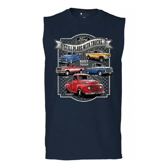 Ford Still Plays with Trucks Muscle Shirt American Classic F100 F150 Pickup Built Tough Vintage Offroad 4x4 Men's
