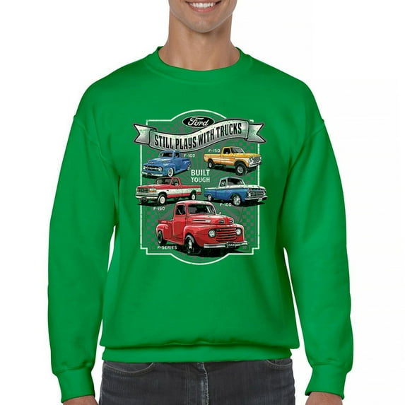 Ford Still Plays with Trucks Sweatshirt American Classic F100 F150 Pickup Built Tough Vintage Offroad 4x4 Crewneck