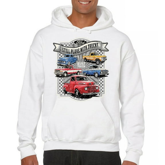 Ford Still Plays with Trucks Sweatshirt American Classic F100 F150 Pickup Built Tough Vintage Offroad 4x4 Hoodie