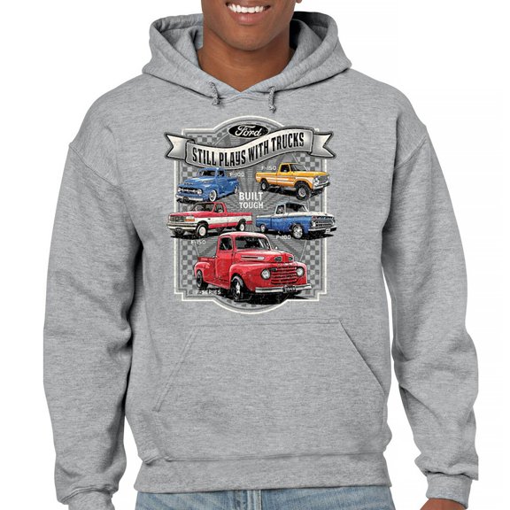 Ford Still Plays with Trucks Sweatshirt American Classic F100 F150 Pickup Built Tough Vintage Offroad 4x4 Hoodie