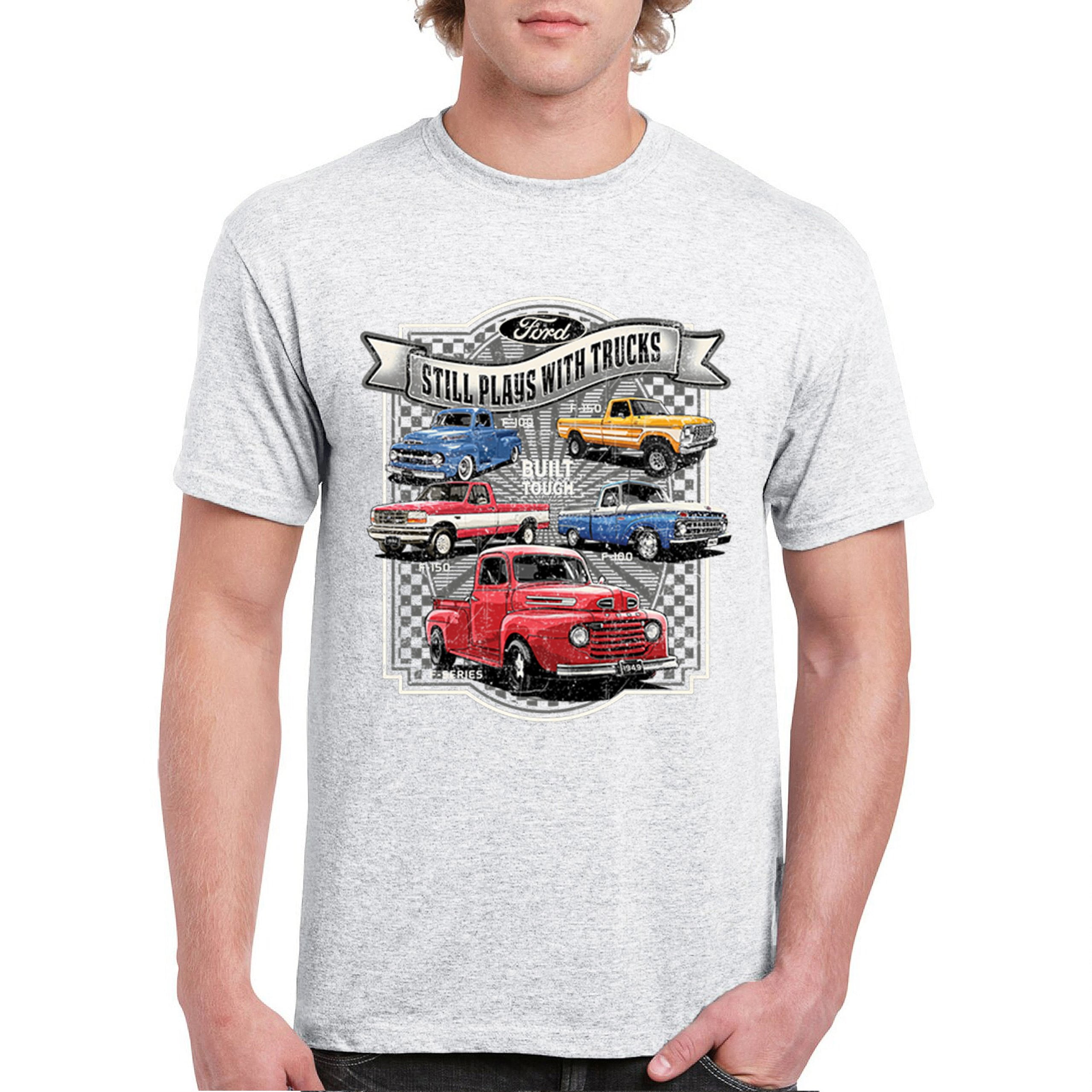 T-shirt "Toujours Joue Avec Camions Ford" – Tailles M à 5X, Couleurs Variées, Neuf Sans étiquettes