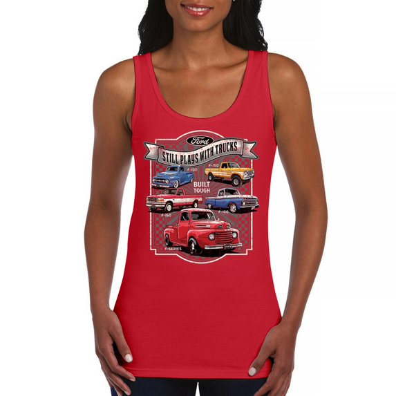 Ford Still Plays with Trucks Women's Tank Top American Classic F100 F150 Pickup Built Tough Vintage Offroad 4x4