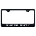 thumbnail image 1 of Ford Super Duty Laser Etched Logo Stainless Steel License Plate Frame (Rugged Black), 1 of 3
