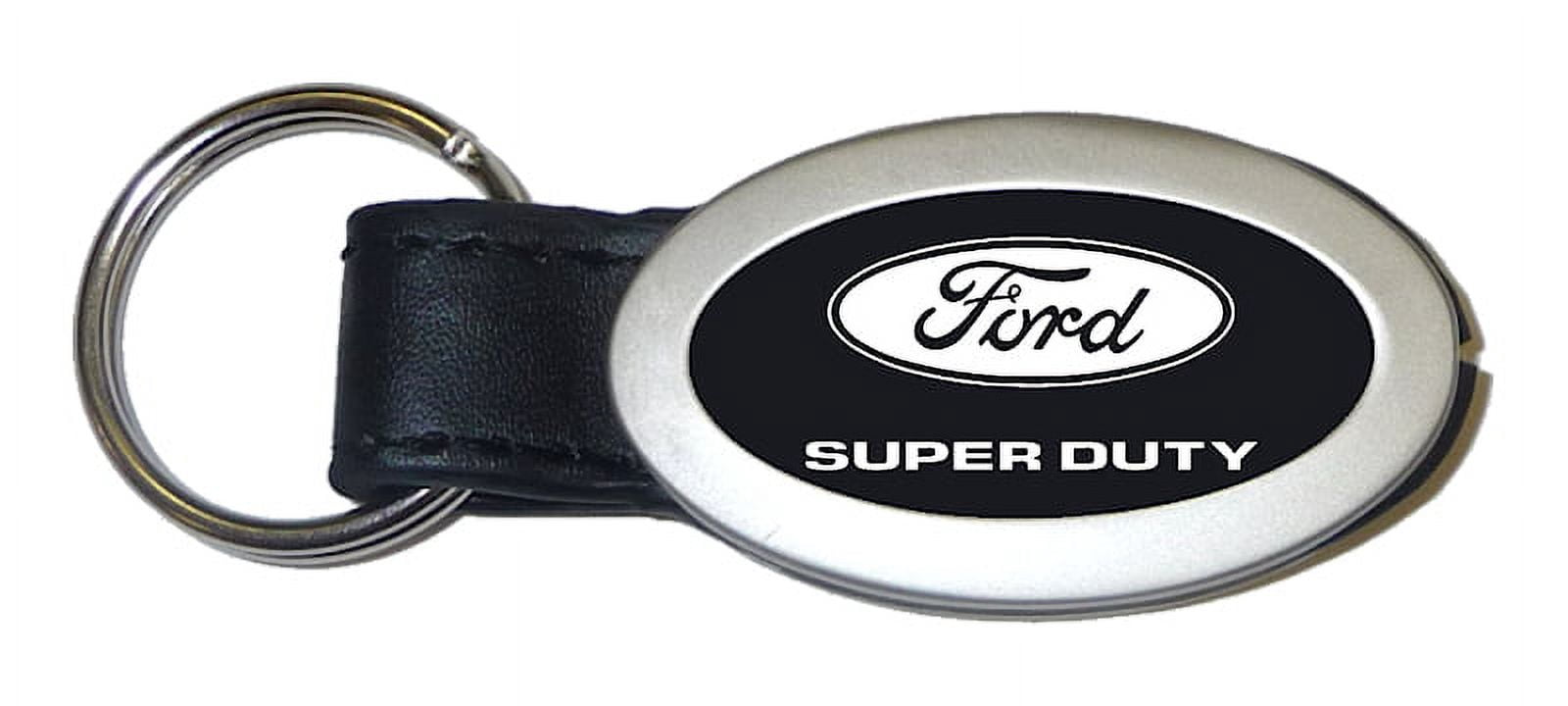 Ford Super Duty Oval Leather Key Chain (Black) - Walmart.com