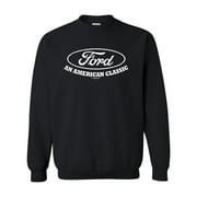 Ford T-shirt American Classic Ford Motor Company Vintage Logo Unisex Adult Long Sleeve Crewneck Sweatshirt-Black-small