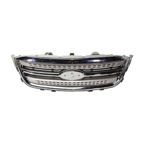 For Ford Taurus 2010 2011 2012 Grille | CAPA Certified | SHO Model | Chrome Shell | With Silver Insert | Made Of Plastic | Replacement For FO1200526, FO1200526C | AG1Z8200AB