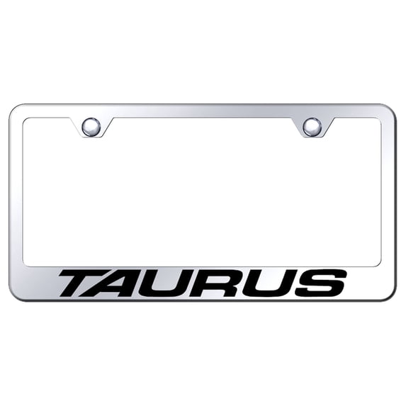 Ford Taurus Laser Etched Logo Stainless Steel License Plate Frame (Chrome)