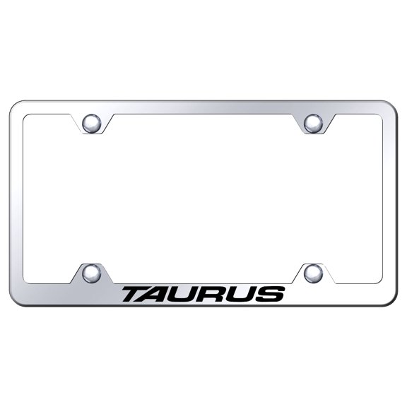 Ford Taurus Laser Etched Logo Wide Body License Plate Frame (Chrome)