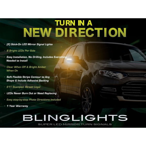Ford Territory LED Side Mirror Turnsignals Lights LEDs Mirrors Turn Signals Lamps Signalers