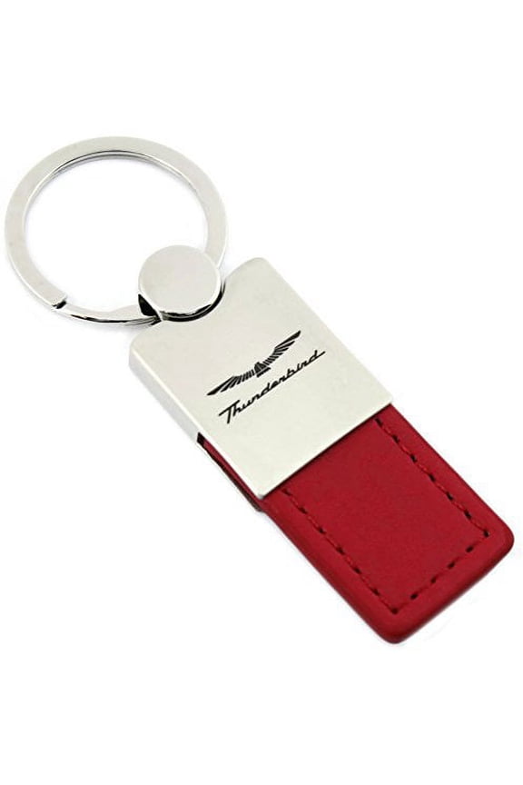 Ford Thunderbird Keychain & Keyring - Duo Premium Red Leather