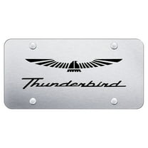Ford Thunderbird Laser Etched Logo License Plate (Brushed Chrome)
