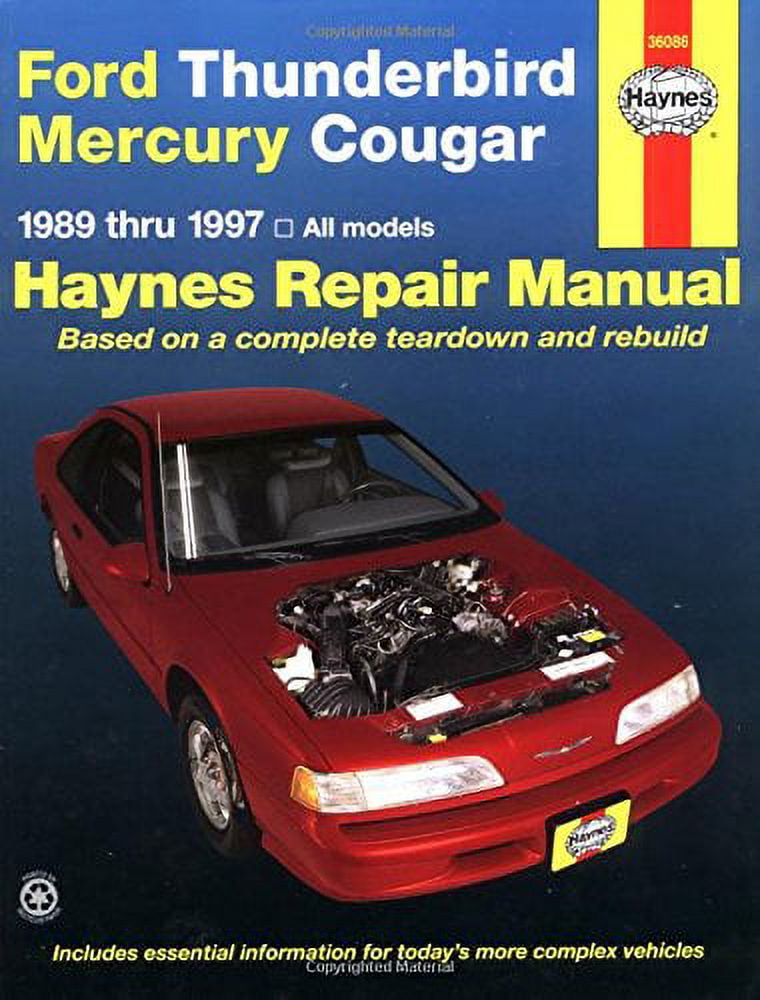 Ford Thunderbird & Mercury Cougar '89'97 (Haynes Repair Manuals)