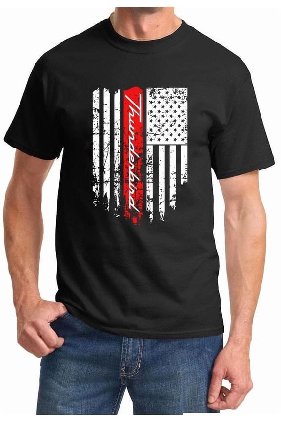 Ford Thunderbird Patriotic Flag Design Tshirt NEW