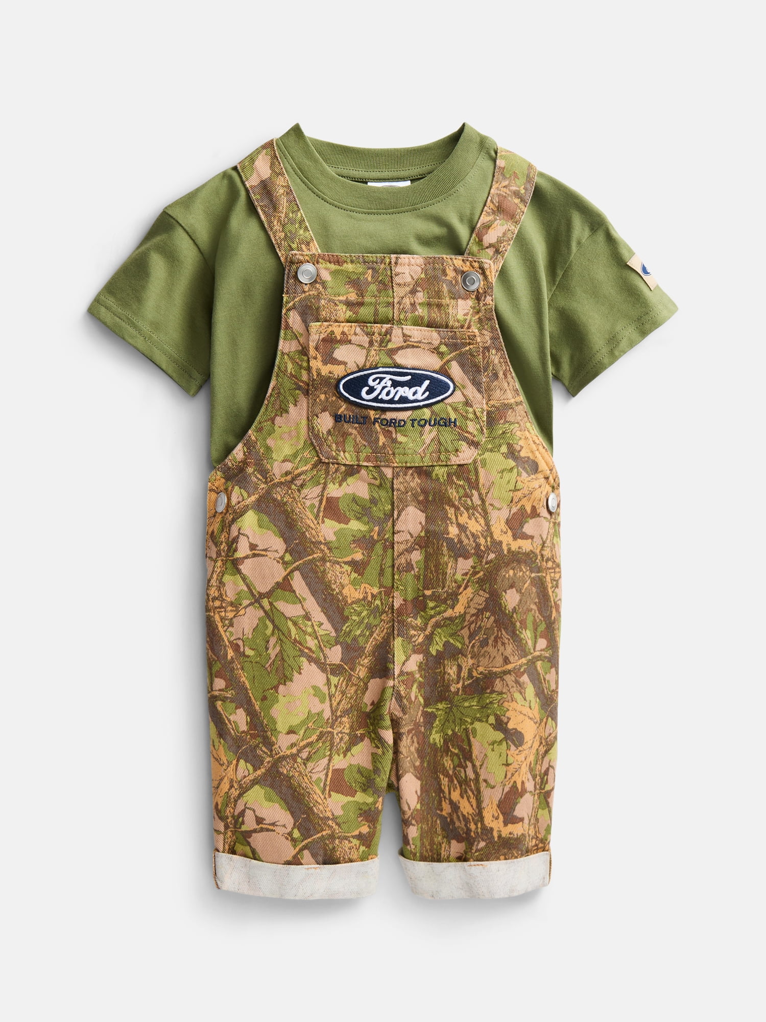 Ford Toddler Boys T-Shirt and Cotton Shortalls Set, 2 Piece, Sizes 12M-5T